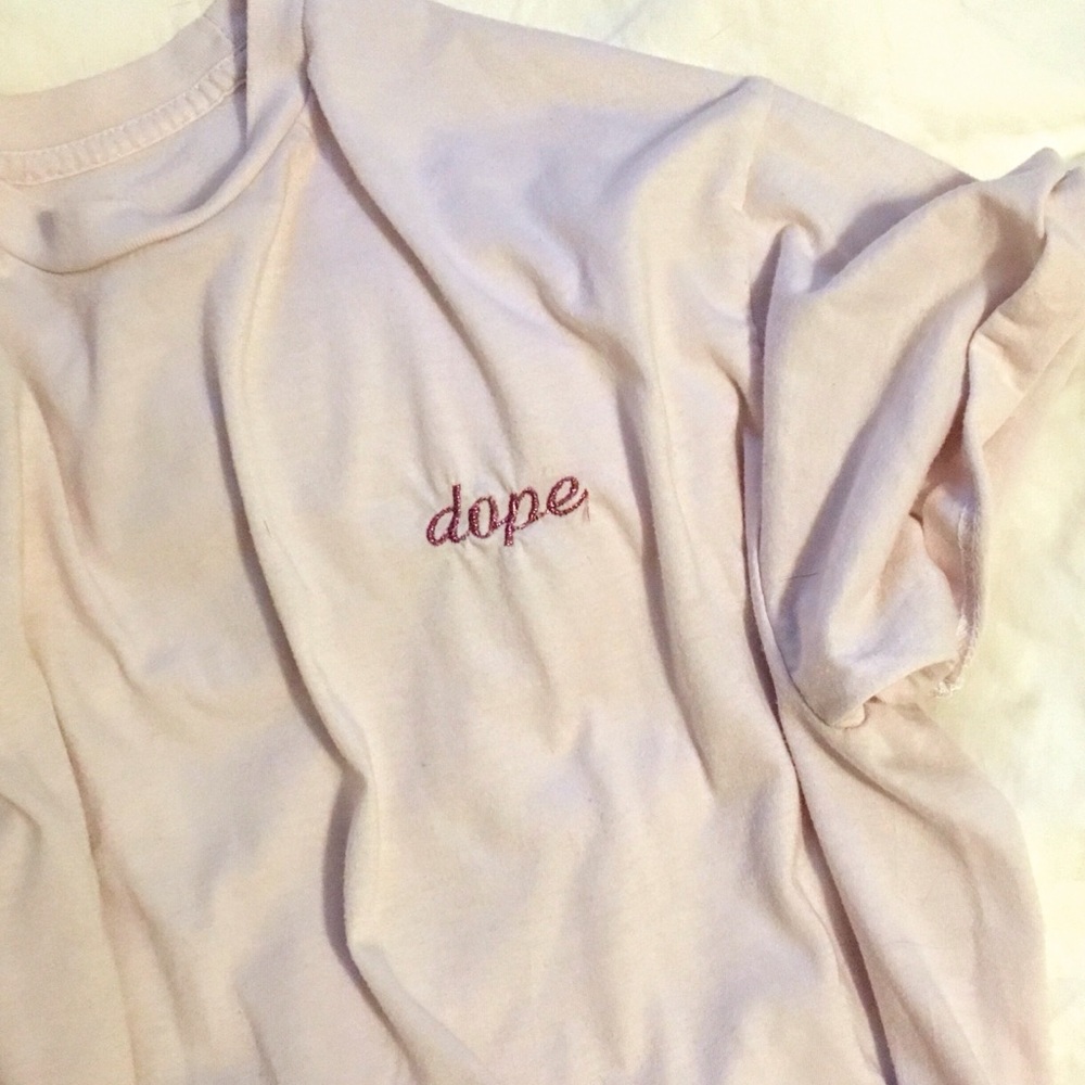 Brandy Melville “dope” embroidered tee